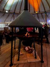 fire pit at Cotswold Christmas Fair